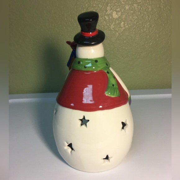 Ceramic Lightup Christmas Snowman - Picture 4 of 12